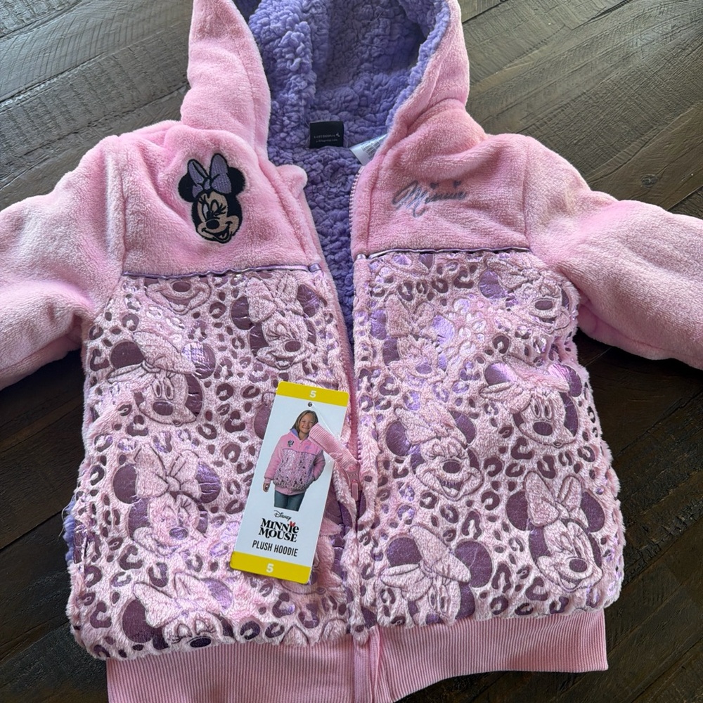 Pink Plush Hoodie for Kids